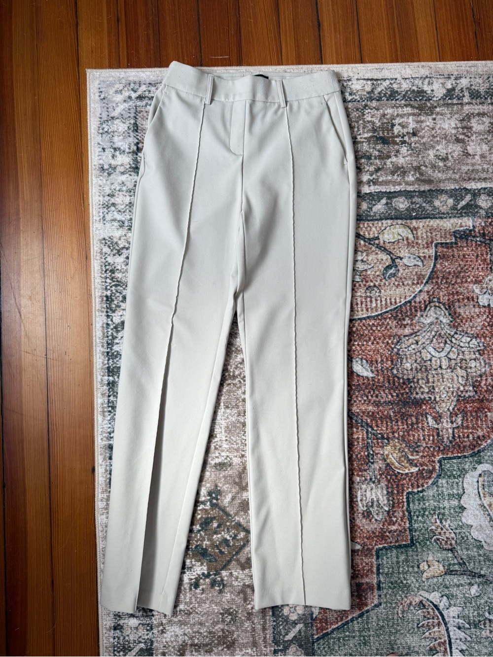 Rachel Zoe Tailored Dress Pants Size 2 | Cream Straight Leg | Workwear Chic